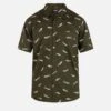 One And Only Lido Stretch Short Sleeve Shirt -Borcelle Cloth Store MVS0005570 CHARCOAL FERN 01