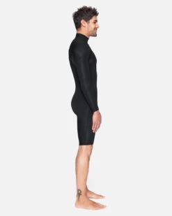 Advantage Plus 2/2mm Long Sleeve Springsuit -Borcelle Cloth Store mss0000260 black 4