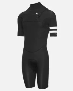 Mens Advantage 2/2mm Short Sleeve Springsuit -Borcelle Cloth Store mss0003202 010 black 3