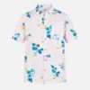 Rincon Linen Short Sleeve Shirt -Borcelle Cloth Store mvs0005280 flamingo 1