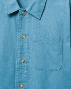 Bixby Canvas Long Sleeve Shirt -Borcelle Cloth Store mvs0005420 medium blue 3